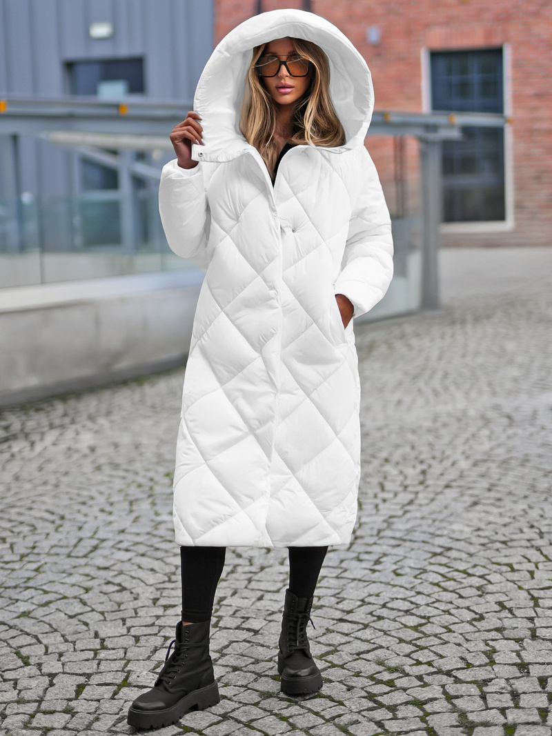 Dámska bunda biela OZONEE JS/5M3173/281Z