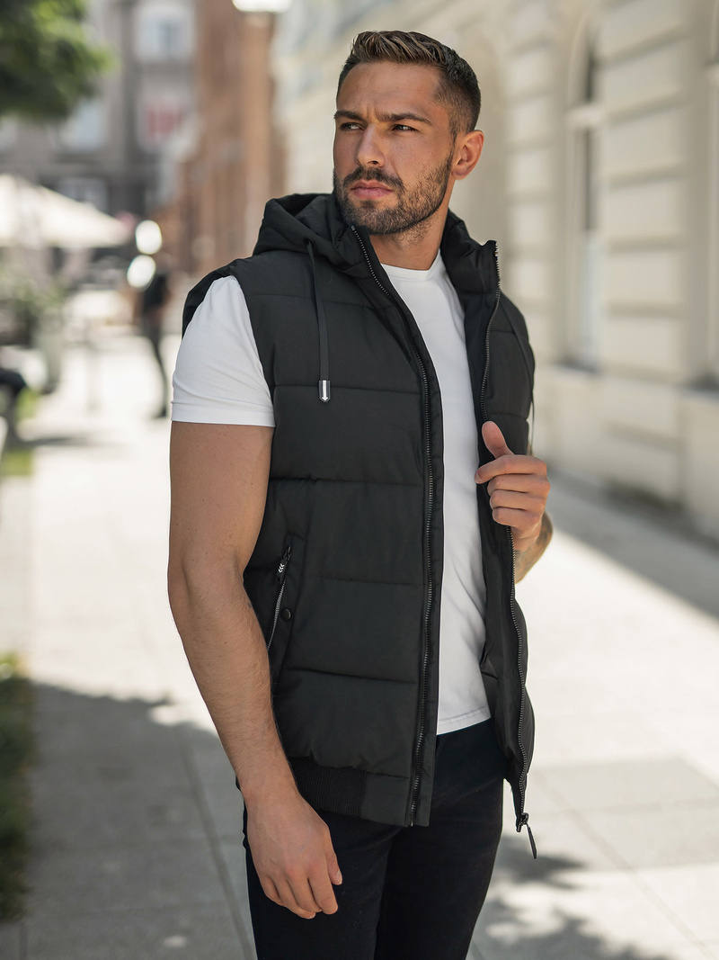 Pánska Vesta Čierna OZONEE JS/32M1780/392