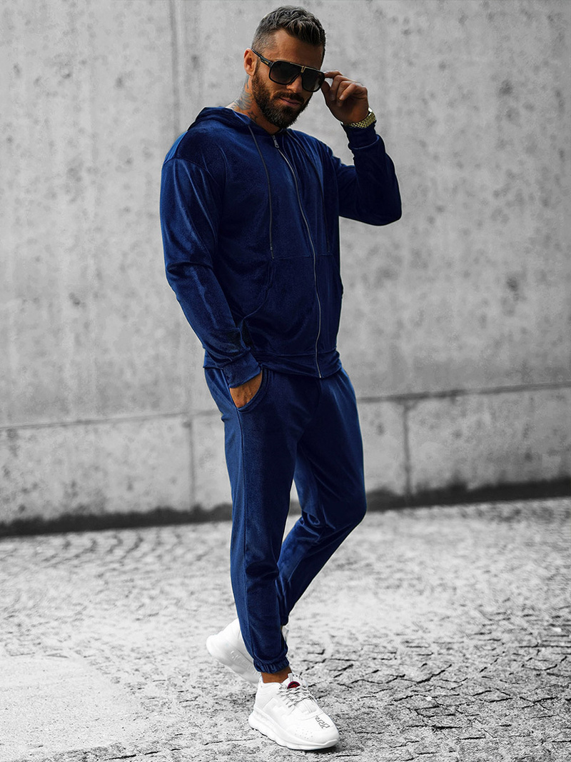 Pánska Tepláková Súprava Námornícka Modrá OZONEE O/D8160/9157