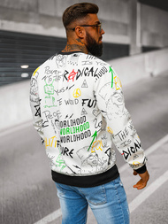 Pánska Mikina Biela OZONEE JS/8B1228/1