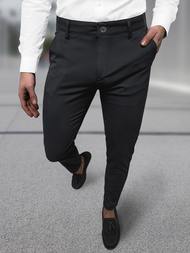 Pánske chino nohavice Čierne OZONEE DJ/5526