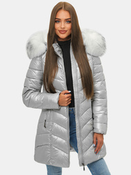 Dámska Zimná Bunda Strieborná OZONEE JS/M9053/92