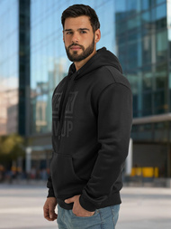 Pánska Mikina Čierna OZONEE JS/8B1983/3