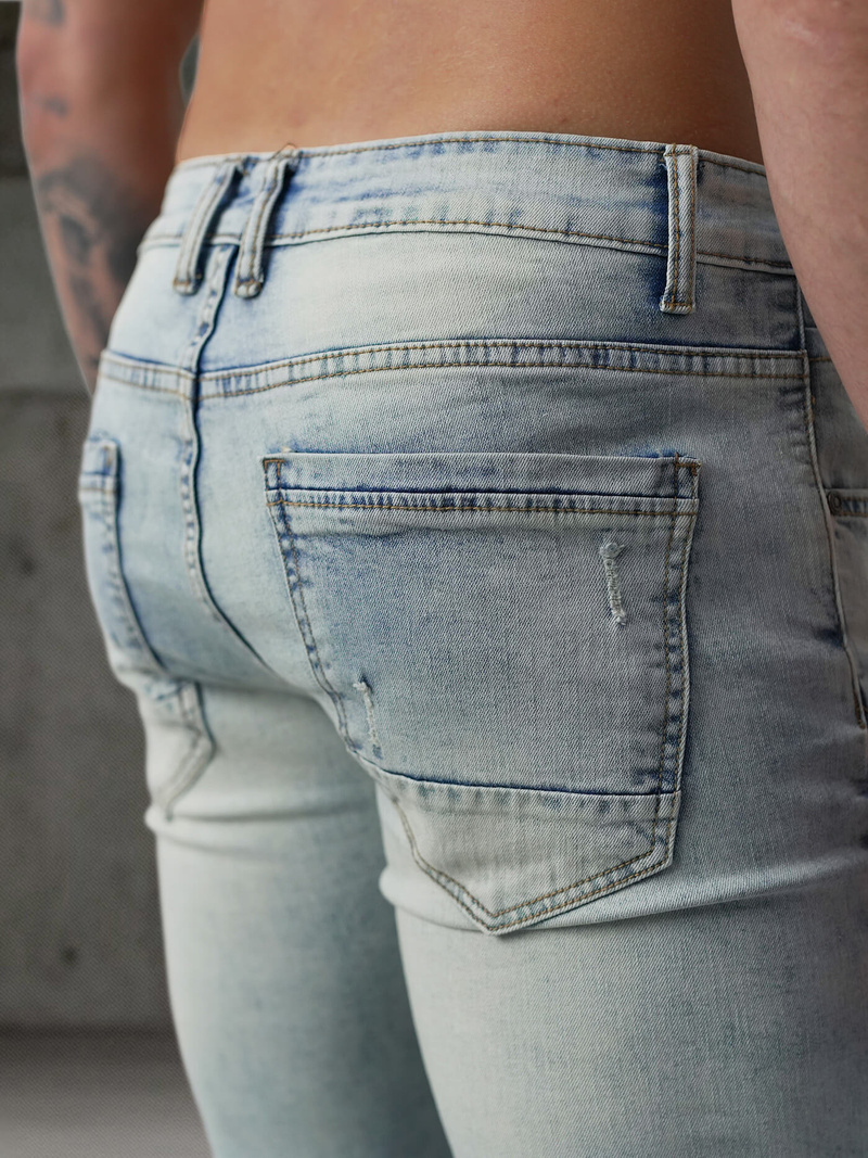 Pánske džínsy Svetlo Modré OZONEE O/EM8889