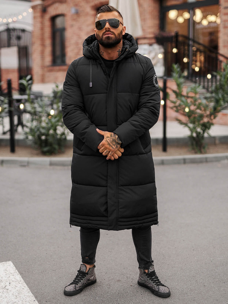 Pánska Zimná Bunda Čierna OZONEE JS/19M1290/392