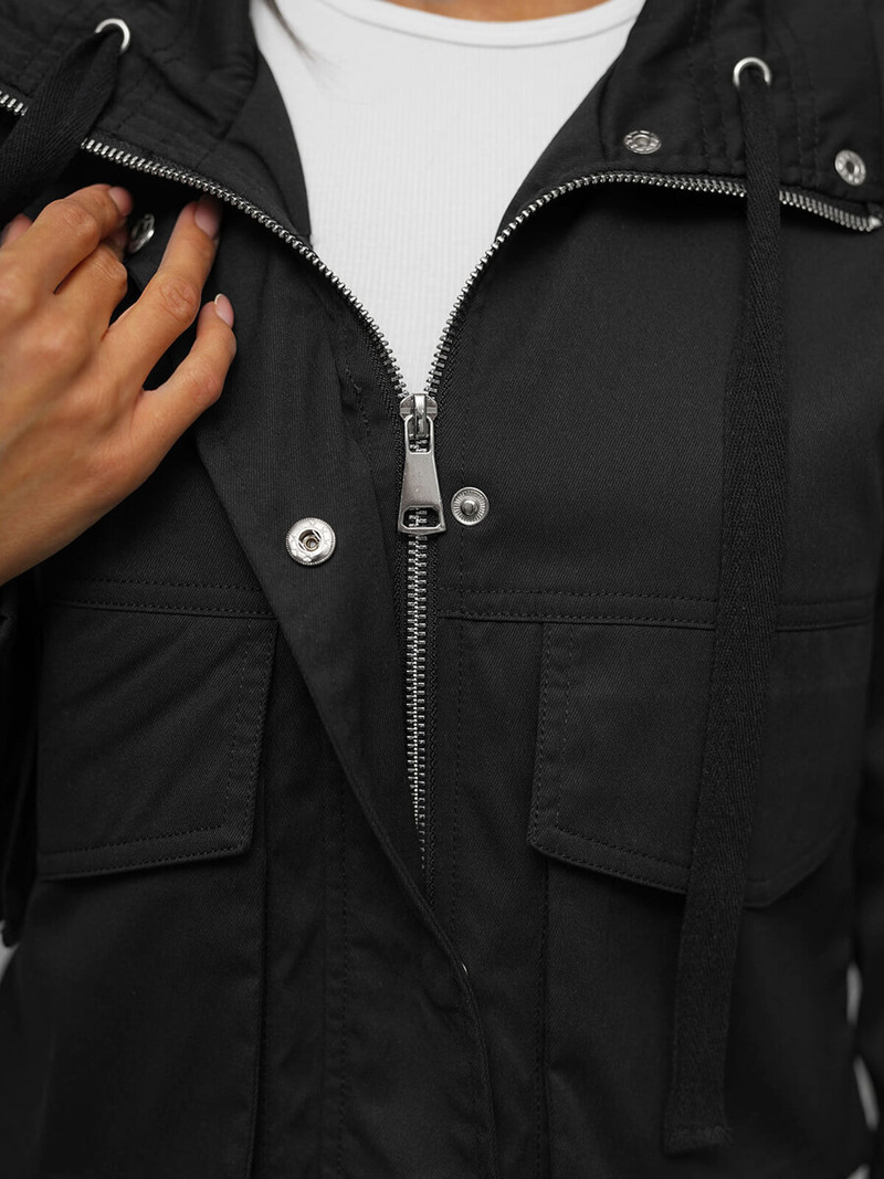 Dámska Bunda Čierna OZONEE O/G118Z