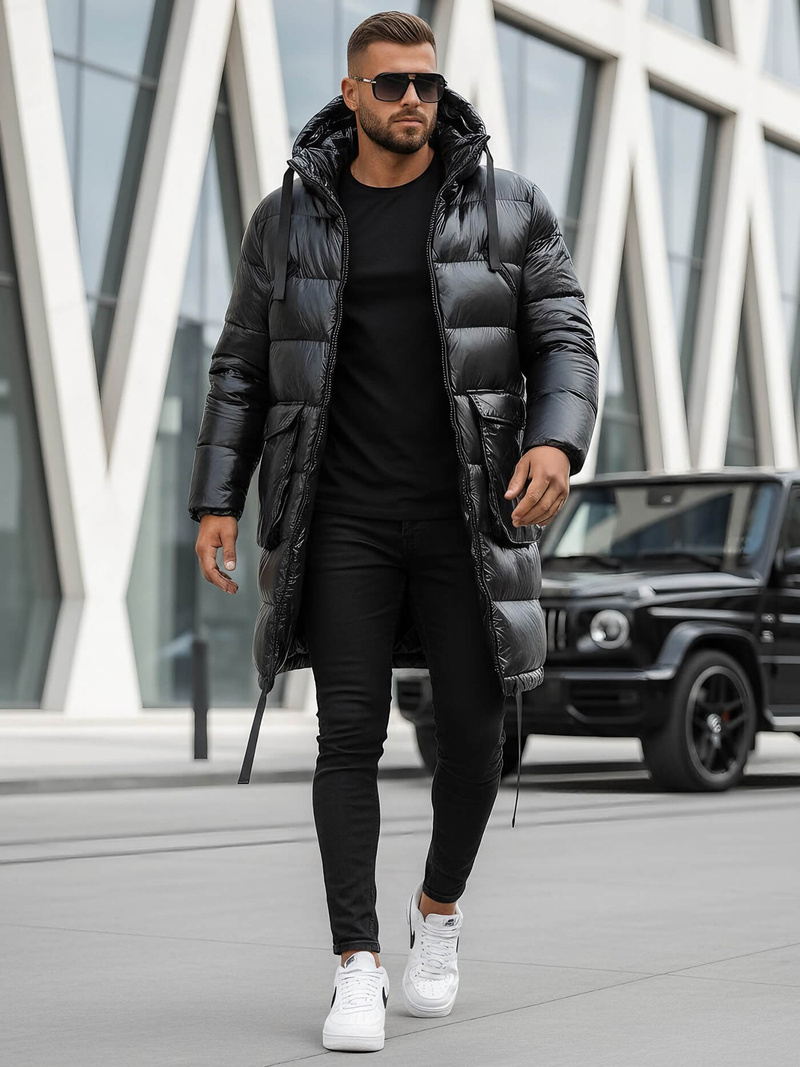 Pánska bunda čierna OZONEE O/M3205Z