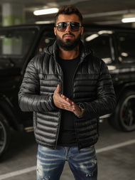 Pánska Bunda Čierna OZONEE JS/16M9336/392BZ