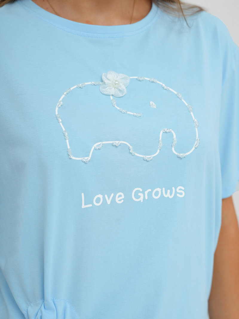 Dámske Tričko Svetlo Modrá OZONEE JS/RJ77247