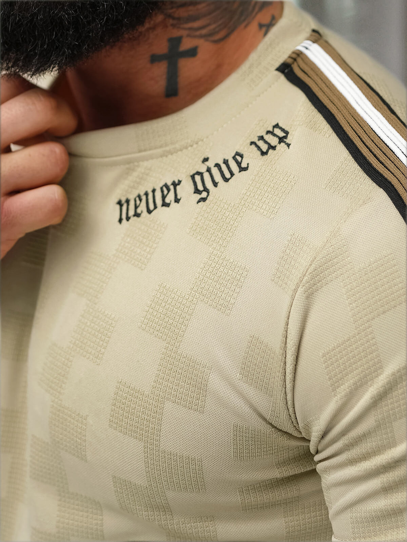 Pánske Tričko Béžová OZONEE O/QS11621