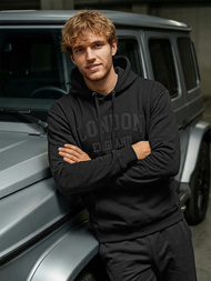 Pánska Mikina Čierna OZONEE JS/8B1986/3