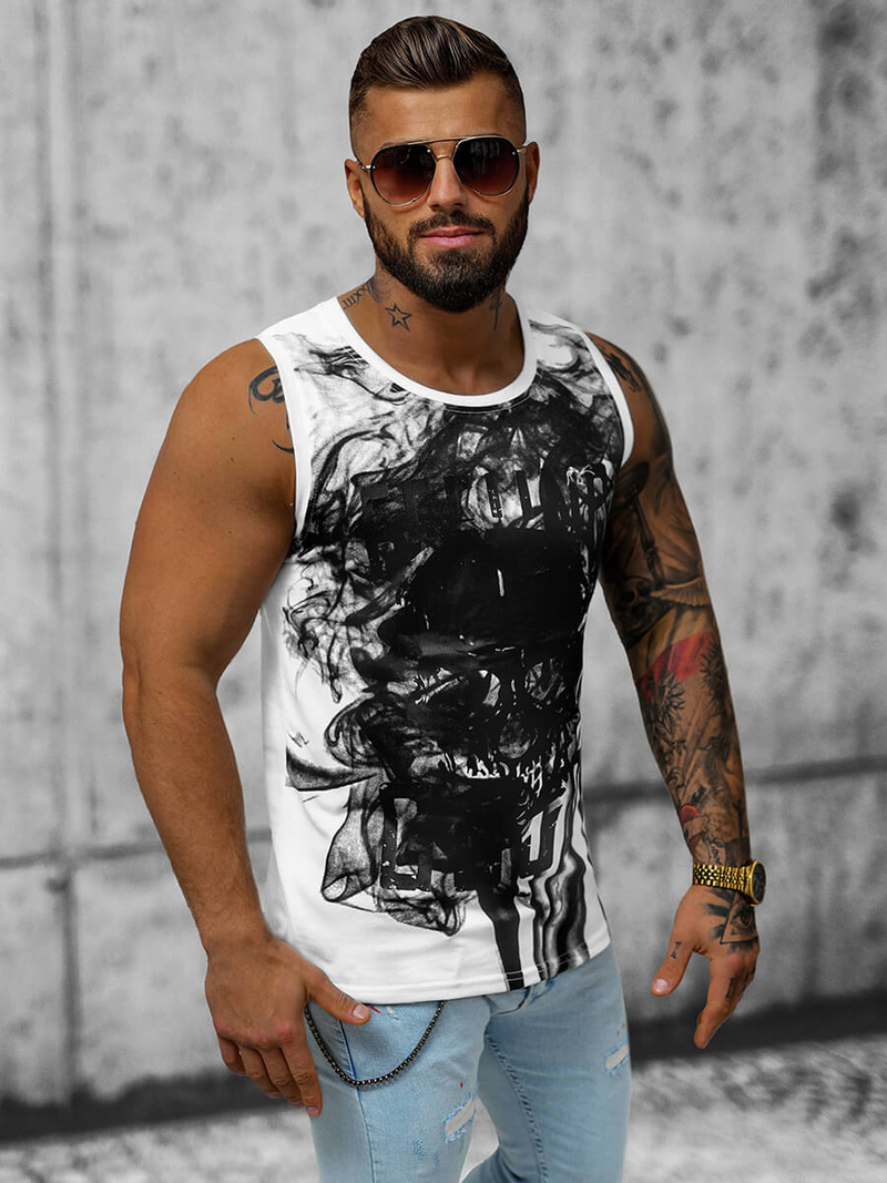 Pánske Tričko Biele OZONEE O/T106/1