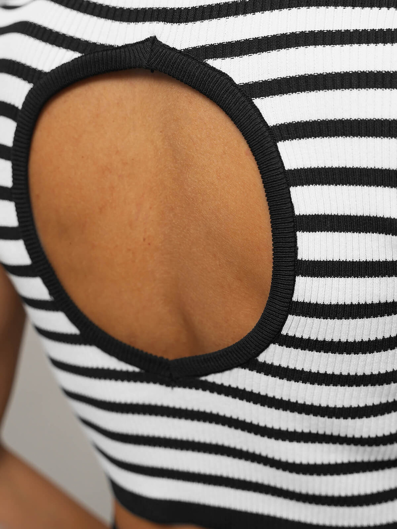 Dámsky Set Čierno/Bielé - Top a Sukňa OZONEE O/JK262