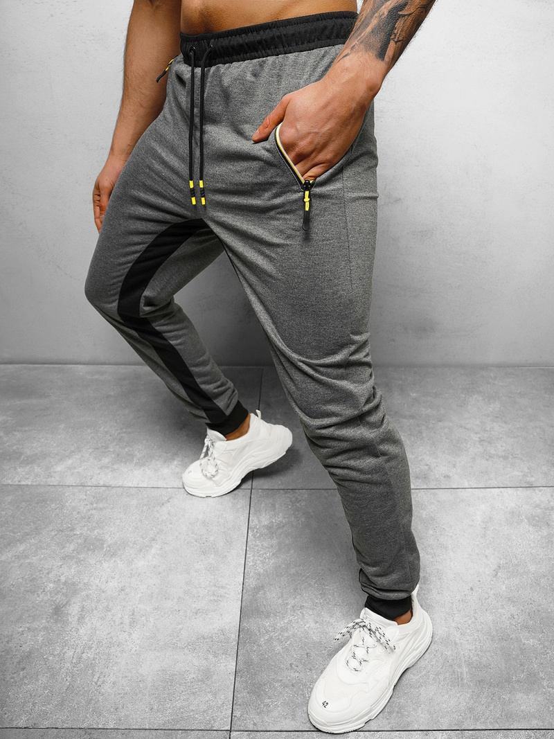 Pánske Tepláky Grafitové OZONEE JS/68K10357