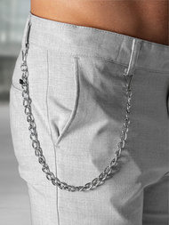 Pánske Chino Nohavice Sivé OZONEE DJ/3300Z