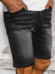 Pánske riflové kraťasy Čierne OZONEE JS/KK1072Z