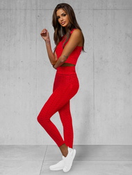 Dámska dvojdielna tepláková súprava červený OZONEE JS/YW88037/5Z