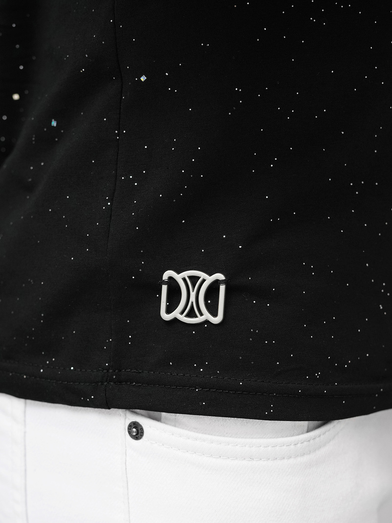 Pánske Tričko Čierne OZONEE O/QQ1388