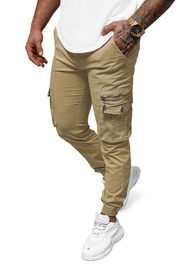 Pánske Chino Jogger Nohavice Béžové OZONEE NB/MP0201K