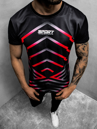 Pánske Tričko Čierno-Červené OZONEE JS/KS2063Z