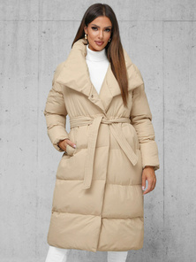 Dámska bunda béžová OZONEE JS/M737/62Z