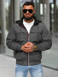 Pánska Obojstranná Bunda Sivé OZONEE JS/16M9207/92