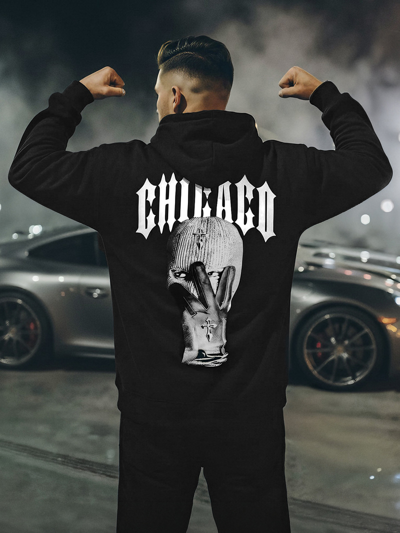 Pánska Mikina Čierna OZONEE JS/21B1903/3