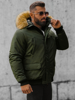 Pánska Bunda khaki OZONEE JS/M2019/136