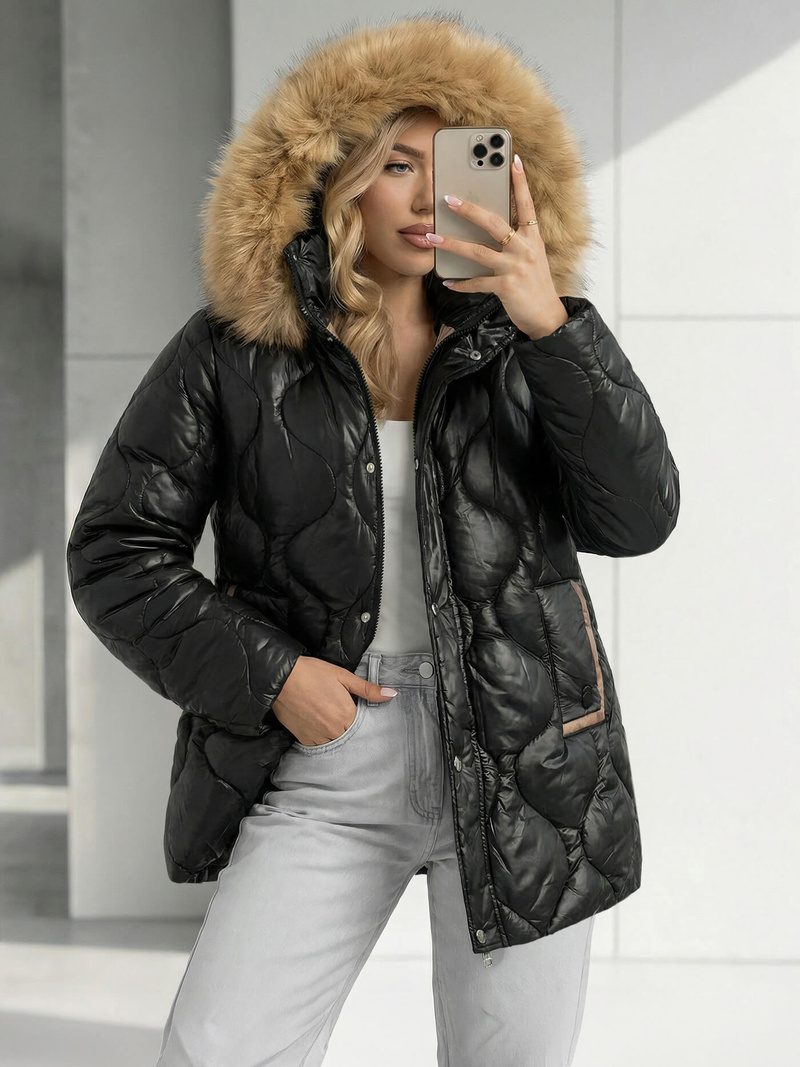 Dámska bunda čierna OZONEE O/5M3226/392Z