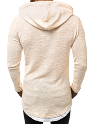 Pánska mikina s kapucňou béžová OZONEE O/1252