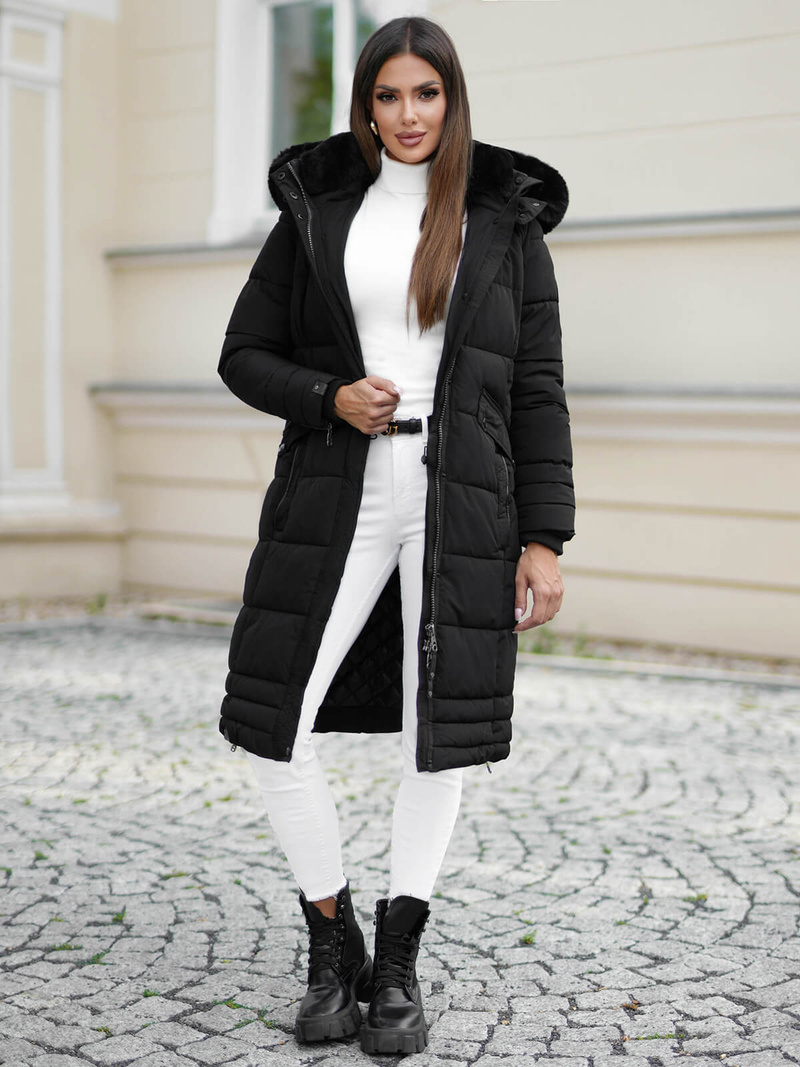 Dámska bunda čierna OZONEE O/W377Z