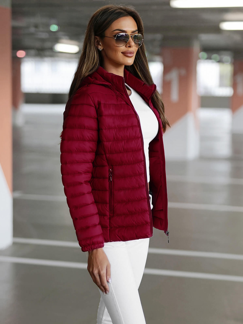 Dámska Bunda Bordová OZONEE JS/16M9101/06Z