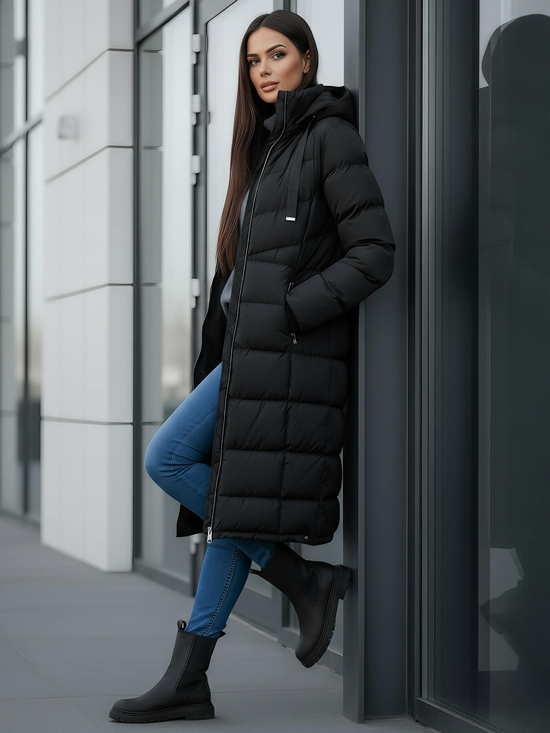 Dámska bunda čierna OZONEE JS/M736/392Z