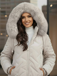 Dámska bunda Svetlo Sivá OZONEE JS/16M9296/280Z