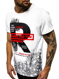 Pánske Tričko Biele OZONEE JS/KS1945