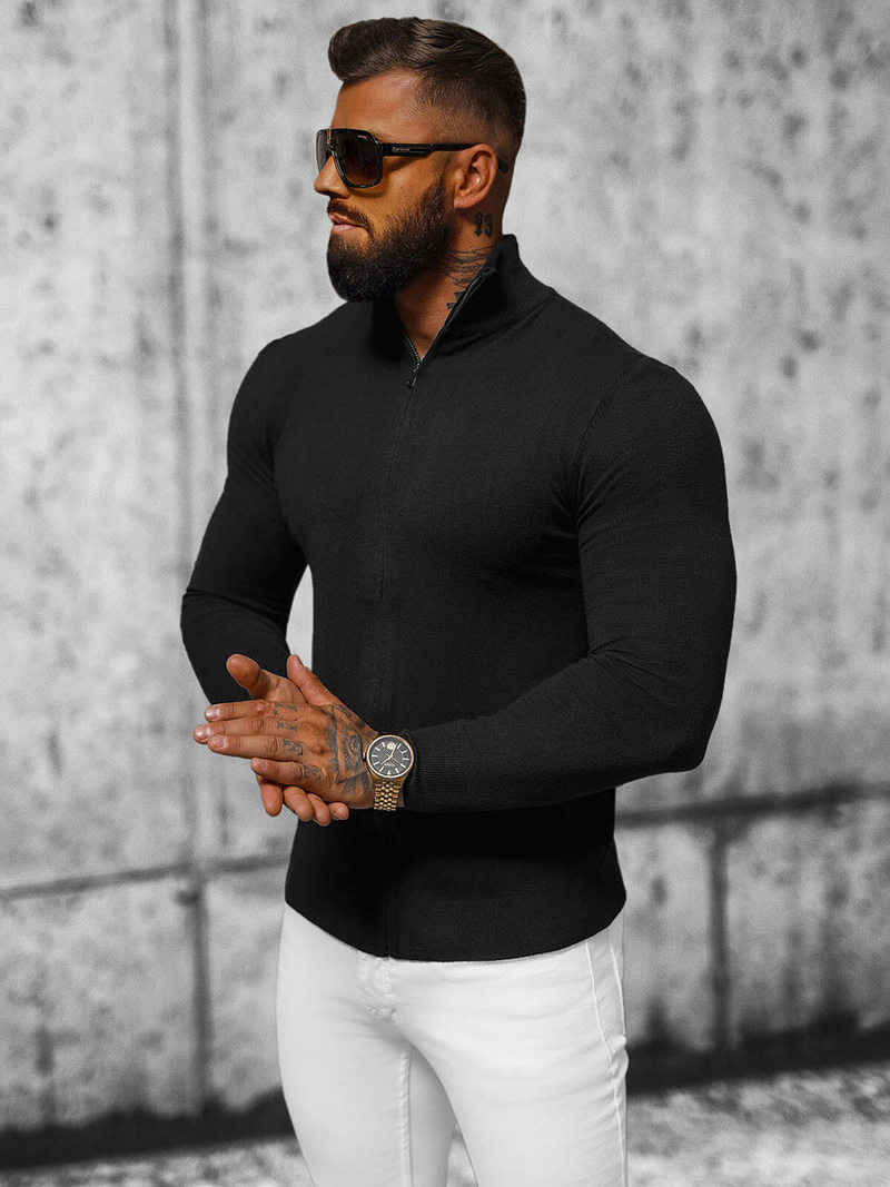 Pánsky Sveter Čierny OZONEE NB/MM6004/4Z