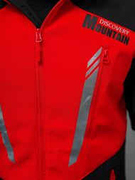 Pánska Softshell Bunda Čierno-Červená OZONEE JS/HH022/1CZ