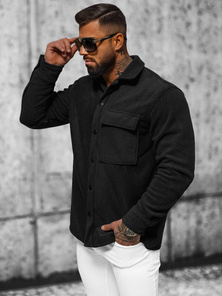 Pánska Košeľa Čierna OZONEE O/GOM23040