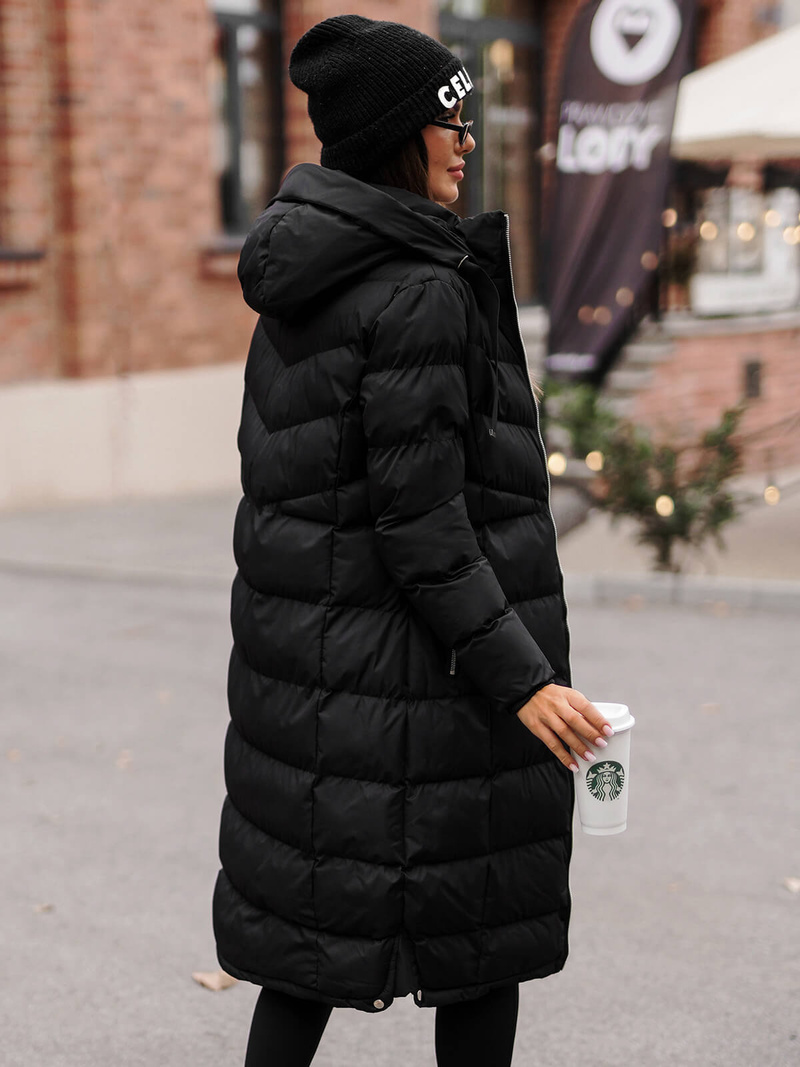 Dámska bunda čierna OZONEE JS/M736/392Z