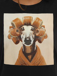 Dámske Tričko Čierno-Béžová OZONEE JS/YJ77726