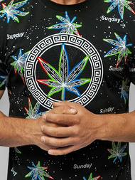 Pánske Tričko Čierne OZONEE O/T136/3Z