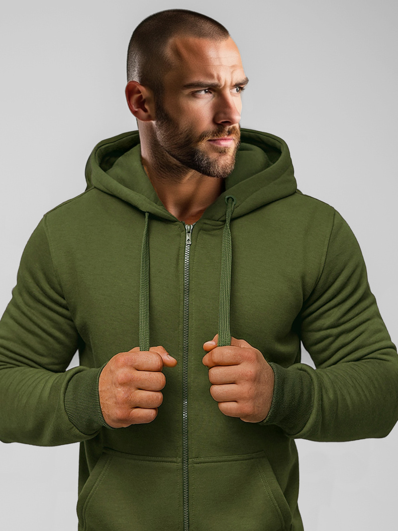 Pánska Mikina khaki OZONEE JS/2008