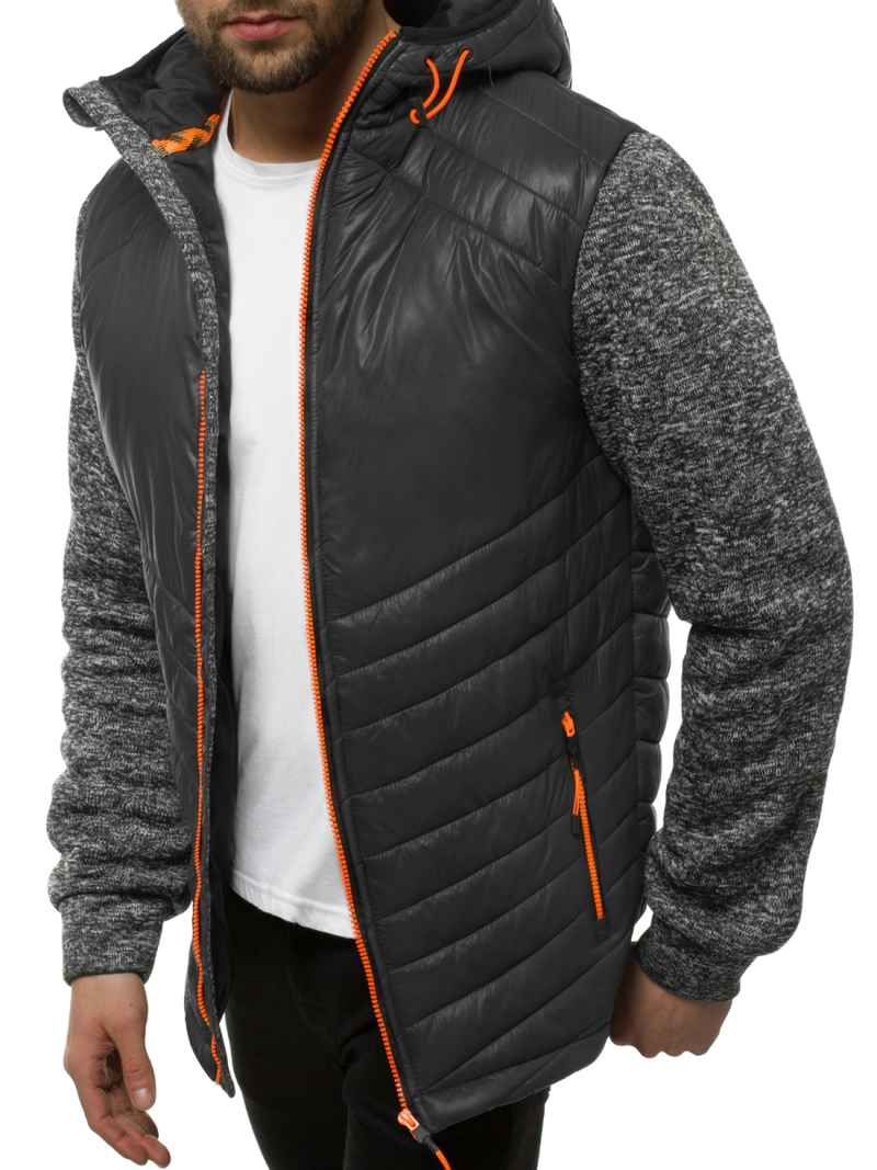 Pánska Bunda grafitová OZONEE JS/KS2001K