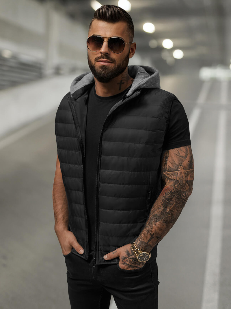 Pánska Vesta Čierna OZONEE JS/8M983/392