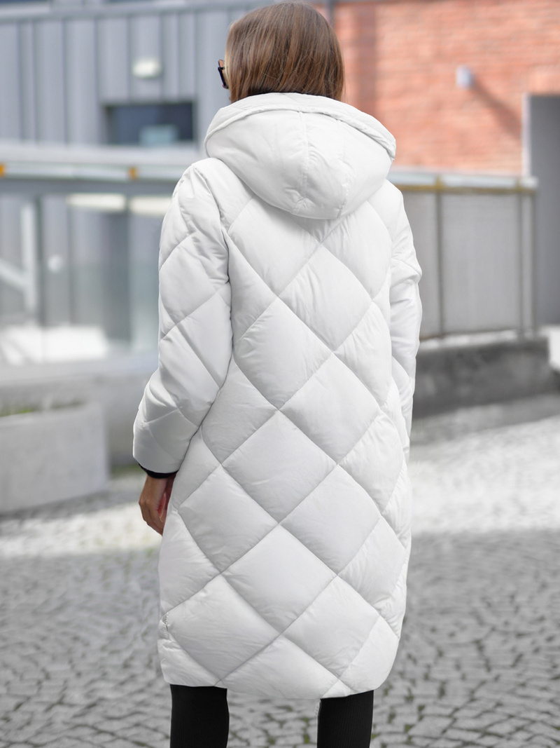 Dámska bunda biela OZONEE JS/5M3168/281Z