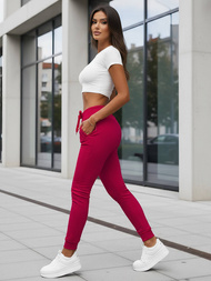 Dámske tepláky tmavo červené OZONEE JS/CK01/59Z