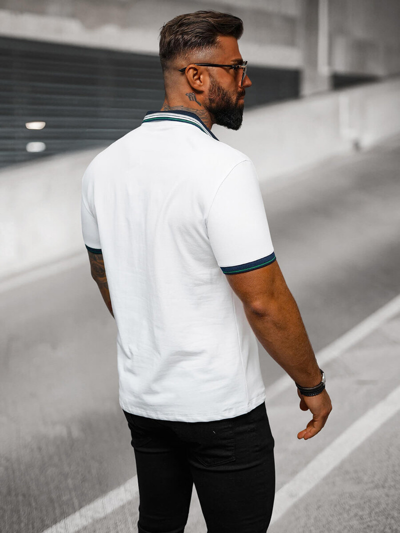 Pánska Polokošeľa Bielé OZONEE O/DA729