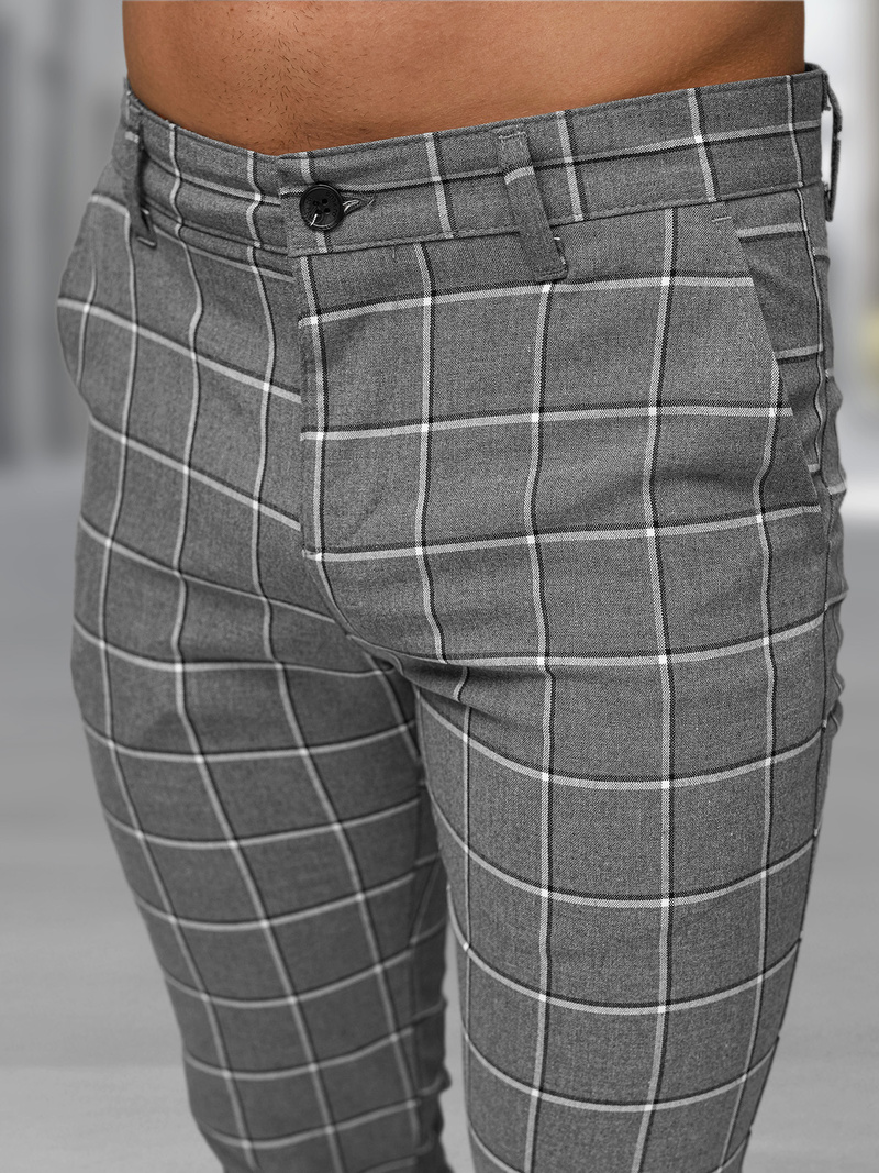 Pánske Chino Nohavice Tmavo-Grafitová OZONEE DJ/5522Z