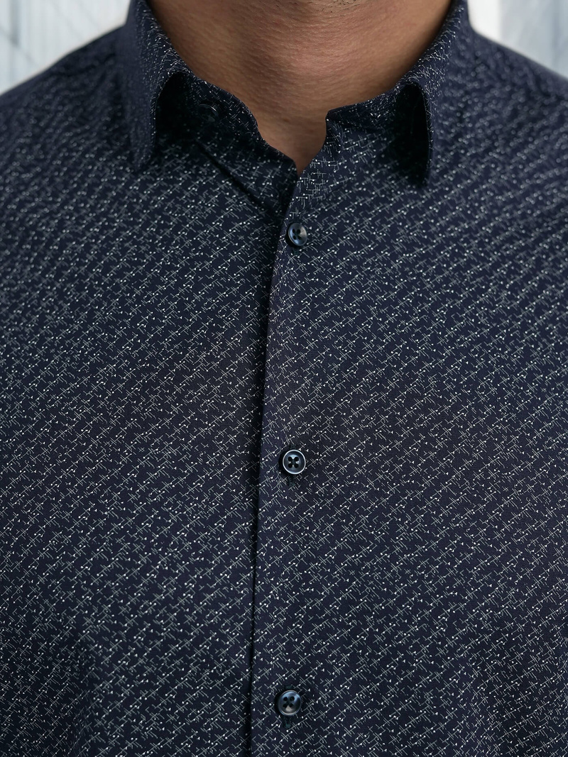 Pánska Košeľa Námornícka Modré OZONEE V/V186Z