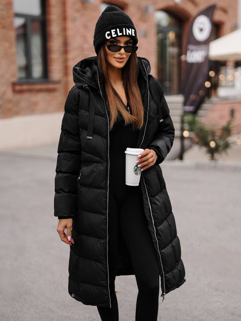 Dámska bunda čierna OZONEE JS/M736/392Z